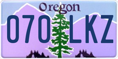 OR license plate 070LKZ