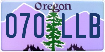 OR license plate 070LLB