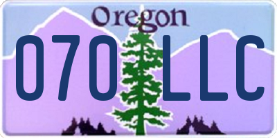 OR license plate 070LLC