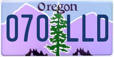 OR license plate 070LLD