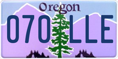 OR license plate 070LLE