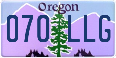 OR license plate 070LLG