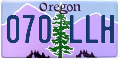 OR license plate 070LLH