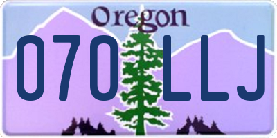 OR license plate 070LLJ