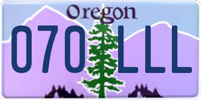 OR license plate 070LLL