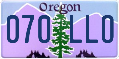 OR license plate 070LLO
