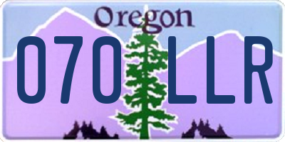 OR license plate 070LLR