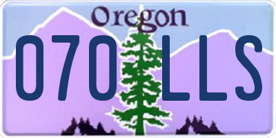 OR license plate 070LLS