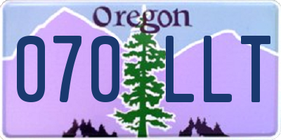 OR license plate 070LLT