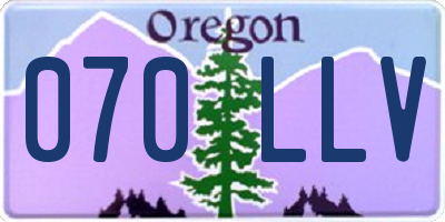 OR license plate 070LLV