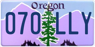 OR license plate 070LLY