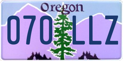 OR license plate 070LLZ