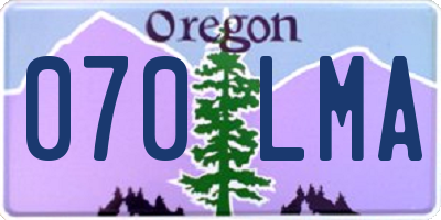 OR license plate 070LMA