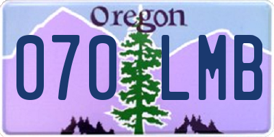 OR license plate 070LMB