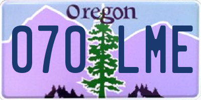 OR license plate 070LME