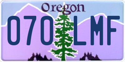 OR license plate 070LMF