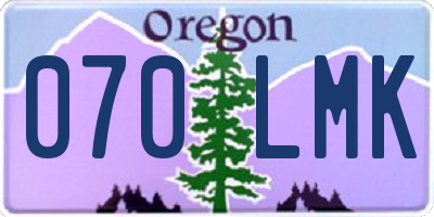 OR license plate 070LMK