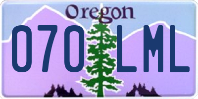 OR license plate 070LML