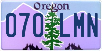 OR license plate 070LMN