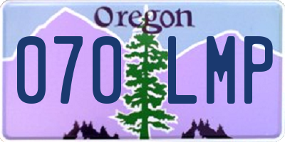 OR license plate 070LMP