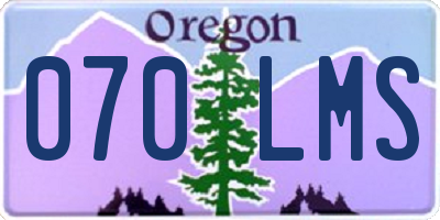 OR license plate 070LMS
