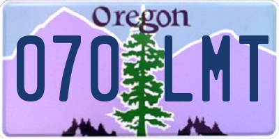 OR license plate 070LMT