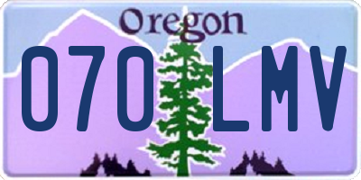 OR license plate 070LMV