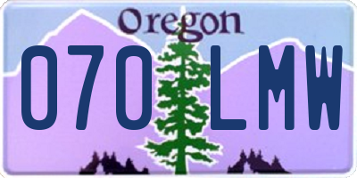 OR license plate 070LMW