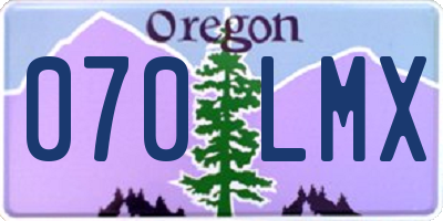 OR license plate 070LMX
