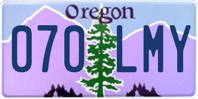OR license plate 070LMY