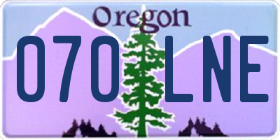 OR license plate 070LNE