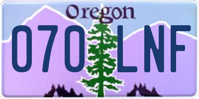 OR license plate 070LNF