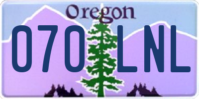 OR license plate 070LNL