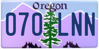 OR license plate 070LNN