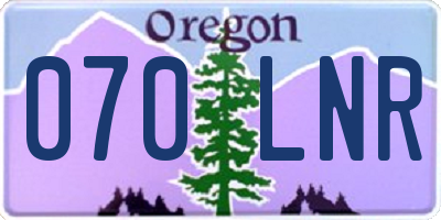 OR license plate 070LNR