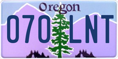 OR license plate 070LNT