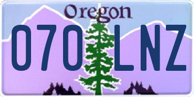 OR license plate 070LNZ
