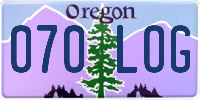 OR license plate 070LOG