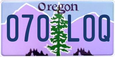 OR license plate 070LOQ