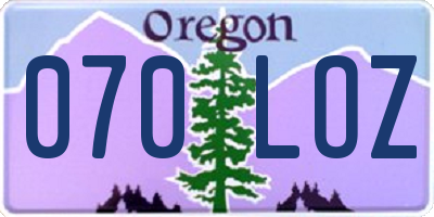 OR license plate 070LOZ
