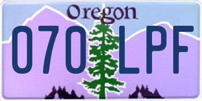 OR license plate 070LPF