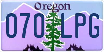 OR license plate 070LPG