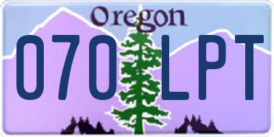 OR license plate 070LPT