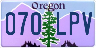 OR license plate 070LPV