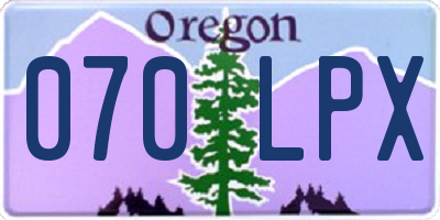 OR license plate 070LPX