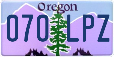 OR license plate 070LPZ