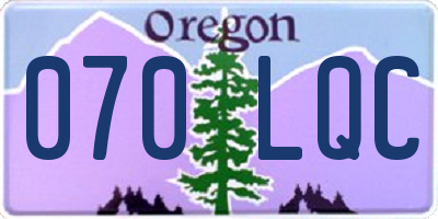 OR license plate 070LQC