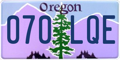 OR license plate 070LQE