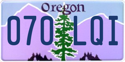OR license plate 070LQI