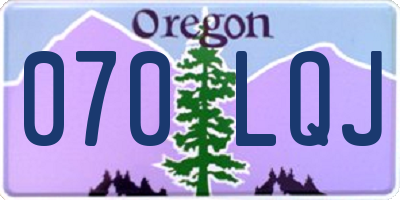 OR license plate 070LQJ